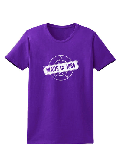 Made In Birth Year 1984 Womens Dark T-Shirt-TooLoud-Purple-X-Small-Davson Sales