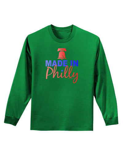 Made In Philly Adult Long Sleeve Dark T-Shirt-TooLoud-Kelly-Green-Small-Davson Sales