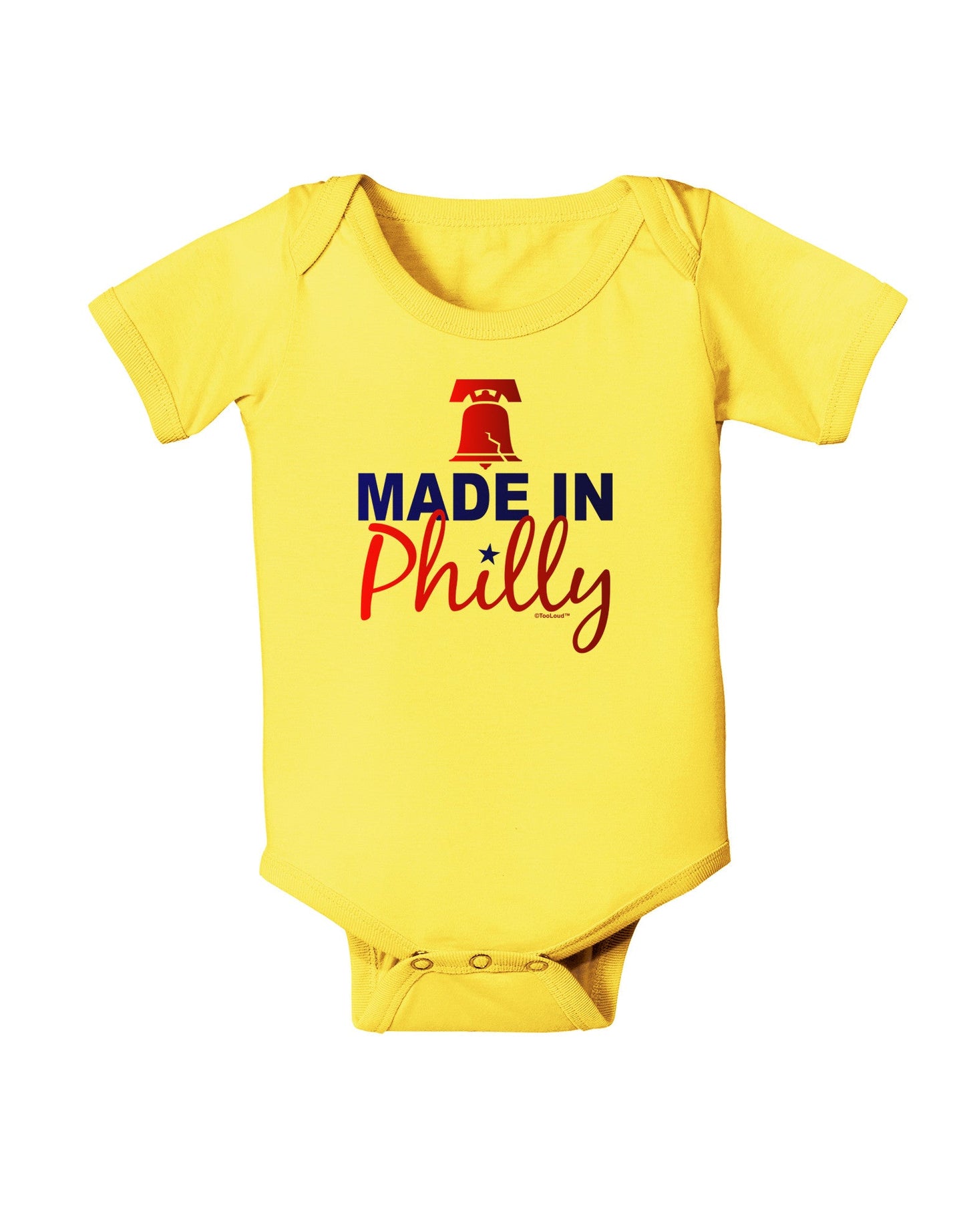 Made In Philly Baby Romper Bodysuit-Baby Romper-TooLoud-Yellow-06-Months-Davson Sales