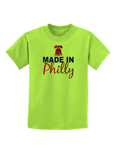 Made In Philly Childrens T-Shirt-Childrens T-Shirt-TooLoud-Lime-Green-X-Small-Davson Sales