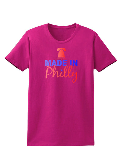 Made In Philly Womens Dark T-Shirt-TooLoud-Hot-Pink-Small-Davson Sales