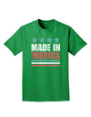 Made in Merica - Stars and Stripes Color Design Adult Dark T-Shirt-Mens T-Shirt-TooLoud-Kelly-Green-Small-Davson Sales