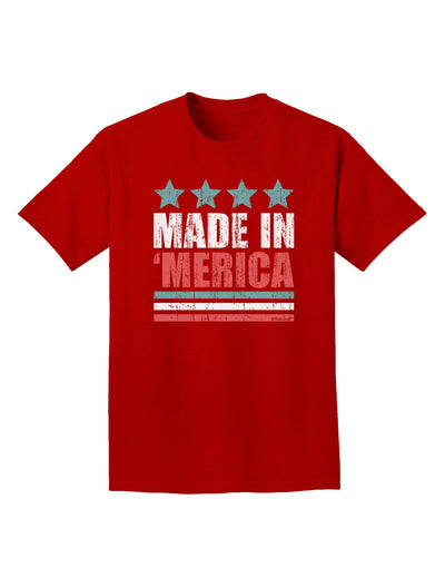 Made in Merica - Stars and Stripes Color Design Adult Dark T-Shirt-Mens T-Shirt-TooLoud-Red-Small-Davson Sales