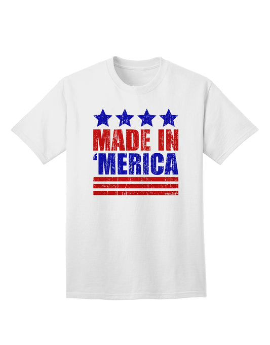 Made in Merica - Stars and Stripes Color Design Adult T-Shirt-Mens T-Shirt-TooLoud-White-Small-Davson Sales