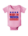 Made in Merica - Stars and Stripes Color Design Baby Romper Bodysuit-Baby Romper-TooLoud-Light-Pink-06-Months-Davson Sales