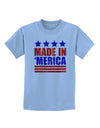 Made in Merica - Stars and Stripes Color Design Childrens T-Shirt-Childrens T-Shirt-TooLoud-Light-Blue-X-Small-Davson Sales