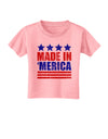 Made in Merica - Stars and Stripes Color Design Toddler T-Shirt-Toddler T-Shirt-TooLoud-Candy-Pink-2T-Davson Sales