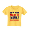 Made in Merica - Stars and Stripes Color Design Toddler T-Shirt-Toddler T-Shirt-TooLoud-Yellow-2T-Davson Sales