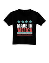 Made in Merica - Stars and Stripes Color Design Toddler T-Shirt Dark-Toddler T-Shirt-TooLoud-Black-2T-Davson Sales