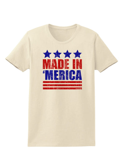 Made in Merica - Stars and Stripes Color Design Womens T-Shirt-Womens T-Shirt-TooLoud-Natural-X-Small-Davson Sales