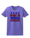 Made in Merica - Stars and Stripes Color Design Womens T-Shirt-Womens T-Shirt-TooLoud-Violet-X-Small-Davson Sales