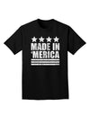 Made in Merica - Stars and Stripes Design Adult Dark T-Shirt-Mens T-Shirt-TooLoud-Black-Small-Davson Sales