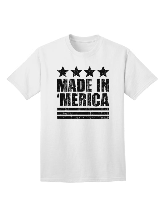 Made in Merica - Stars and Stripes Design Adult T-Shirt-Mens T-Shirt-TooLoud-White-Small-Davson Sales