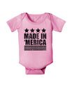 Made in Merica - Stars and Stripes Design Baby Romper Bodysuit-Baby Romper-TooLoud-Light-Pink-06-Months-Davson Sales