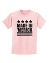 Made in Merica - Stars and Stripes Design Childrens T-Shirt-Childrens T-Shirt-TooLoud-PalePink-X-Small-Davson Sales