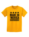 Made in Merica - Stars and Stripes Design Childrens T-Shirt-Childrens T-Shirt-TooLoud-Gold-X-Small-Davson Sales