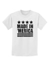 Made in Merica - Stars and Stripes Design Childrens T-Shirt-Childrens T-Shirt-TooLoud-White-X-Small-Davson Sales