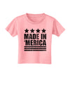 Made in Merica - Stars and Stripes Design Toddler T-Shirt-Toddler T-Shirt-TooLoud-Candy-Pink-2T-Davson Sales