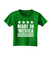 Made in Merica - Stars and Stripes Design Toddler T-Shirt Dark-Toddler T-Shirt-TooLoud-Clover-Green-2T-Davson Sales