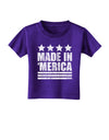 Made in Merica - Stars and Stripes Design Toddler T-Shirt Dark-Toddler T-Shirt-TooLoud-Purple-2T-Davson Sales