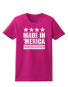 Made in Merica - Stars and Stripes Design Womens Dark T-Shirt-TooLoud-Hot-Pink-Small-Davson Sales