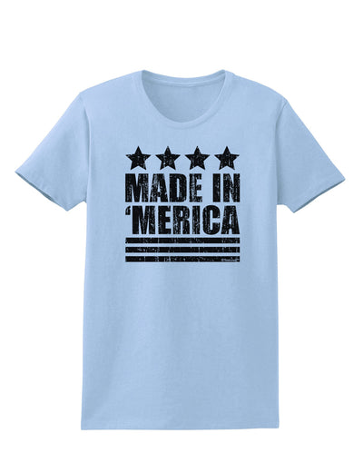 Made in Merica - Stars and Stripes Design Womens T-Shirt-Womens T-Shirt-TooLoud-Light-Blue-X-Small-Davson Sales