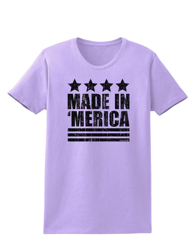 Made in Merica - Stars and Stripes Design Womens T-Shirt-Womens T-Shirt-TooLoud-Lavender-X-Small-Davson Sales