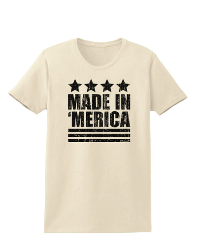 Made in Merica - Stars and Stripes Design Womens T-Shirt-Womens T-Shirt-TooLoud-Natural-X-Small-Davson Sales