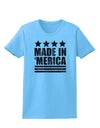 Made in Merica - Stars and Stripes Design Womens T-Shirt-Womens T-Shirt-TooLoud-Aquatic-Blue-X-Small-Davson Sales