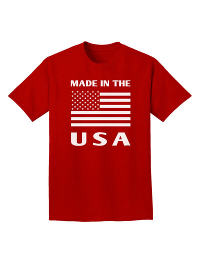 Made in the USA American Flag Adult Dark T-Shirt-Mens T-Shirt-TooLoud-Red-Small-Davson Sales