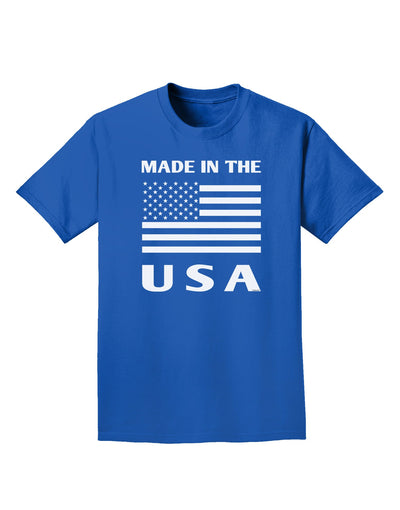 Made in the USA American Flag Adult Dark T-Shirt-Mens T-Shirt-TooLoud-Royal Blue-Small-Davson Sales