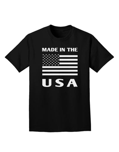 Made in the USA American Flag Adult Dark T-Shirt-Mens T-Shirt-TooLoud-Black-Small-Davson Sales