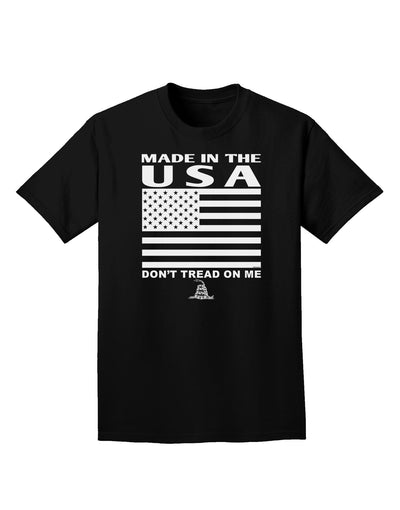 Made in the USA Don't Tread on Me Adult Dark T-Shirt-Mens T-Shirt-TooLoud-Black-Small-Davson Sales