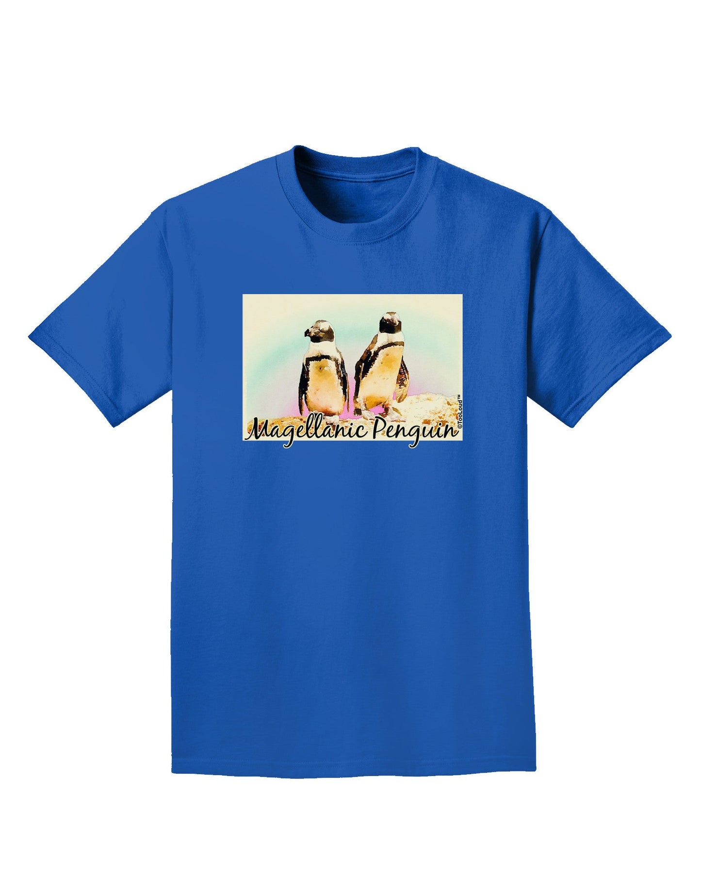 Magellanic Penguin Text Adult Dark T-Shirt-Mens T-Shirt-TooLoud-Royal-Blue-Small-Davson Sales