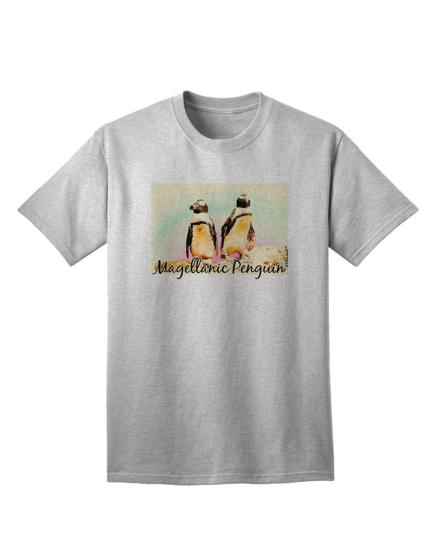 Magellanic Penguin Text Adult T-Shirt-Mens T-Shirt-TooLoud-AshGray-Small-Davson Sales