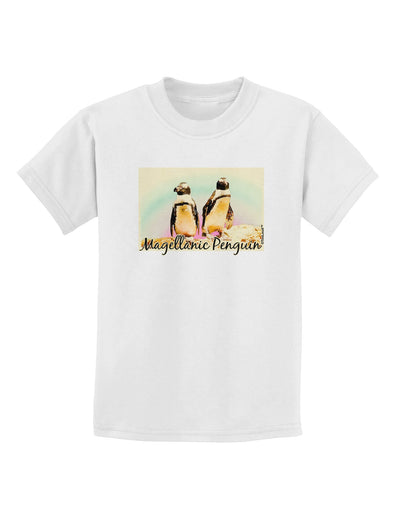 Magellanic Penguin Text Childrens T-Shirt-Childrens T-Shirt-TooLoud-White-X-Small-Davson Sales