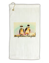 Magellanic Penguin Text Micro Terry Gromet Golf Towel 16x25-Golf Towel-TooLoud-White-Davson Sales