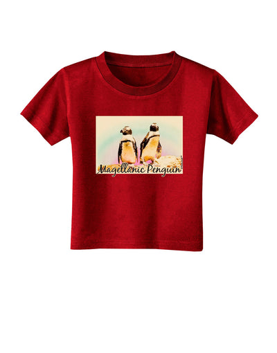 Magellanic Penguin Text Toddler T-Shirt Dark-Toddler T-Shirt-TooLoud-Red-2T-Davson Sales