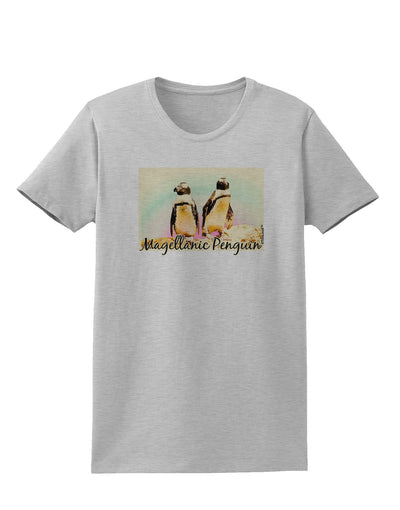 Magellanic Penguin Text Womens T-Shirt-Womens T-Shirt-TooLoud-AshGray-X-Small-Davson Sales