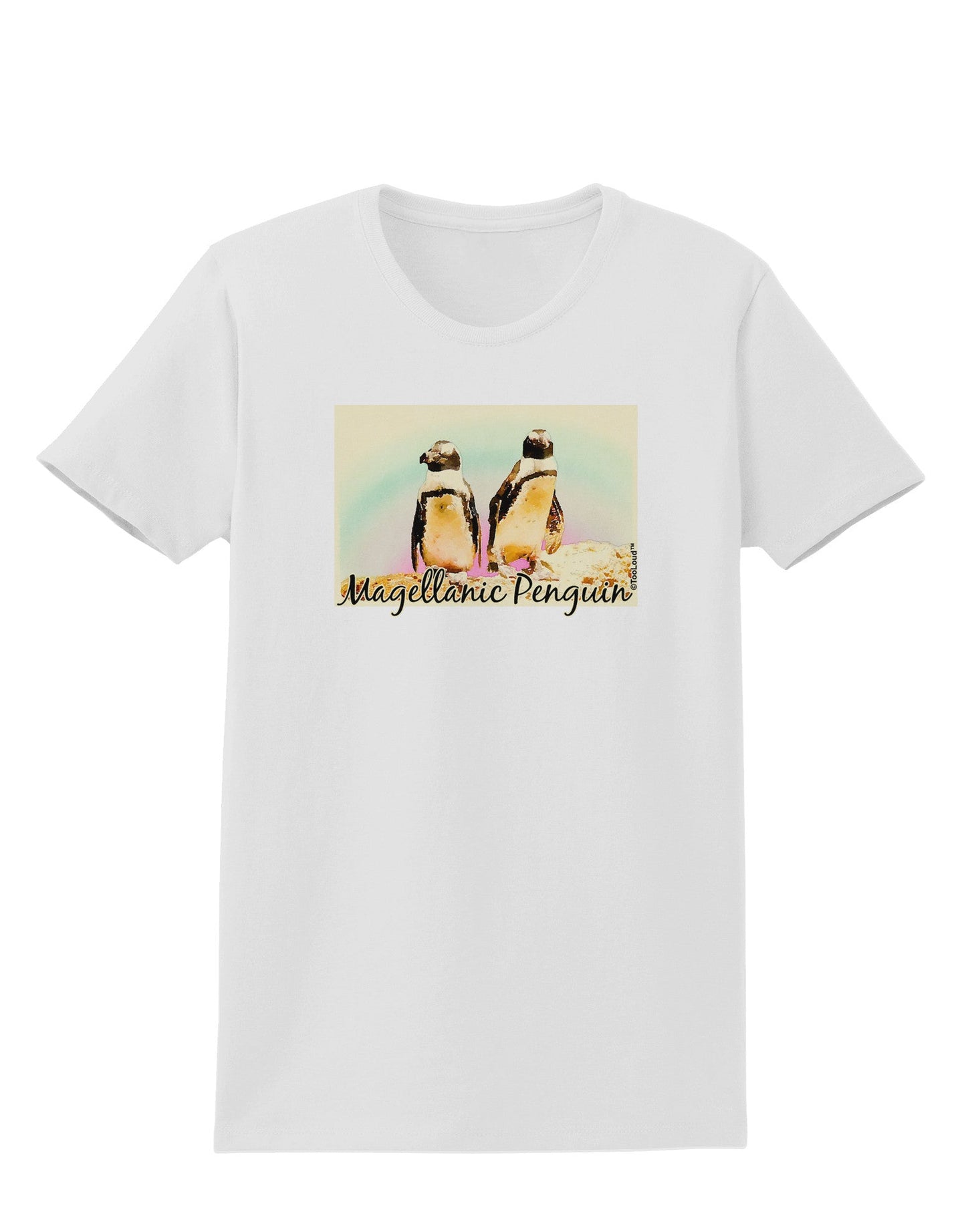 Magellanic Penguin Text Womens T-Shirt-Womens T-Shirt-TooLoud-White-X-Small-Davson Sales