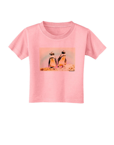 Magellanic Penguin Watercolor Toddler T-Shirt-Toddler T-Shirt-TooLoud-Candy-Pink-2T-Davson Sales