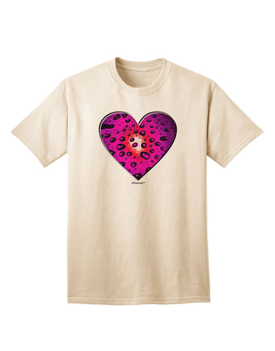 Magenta Adult T-Shirt with Water Droplet Heart Design by TooLoud-Mens T-shirts-TooLoud-Natural-Small-Davson Sales