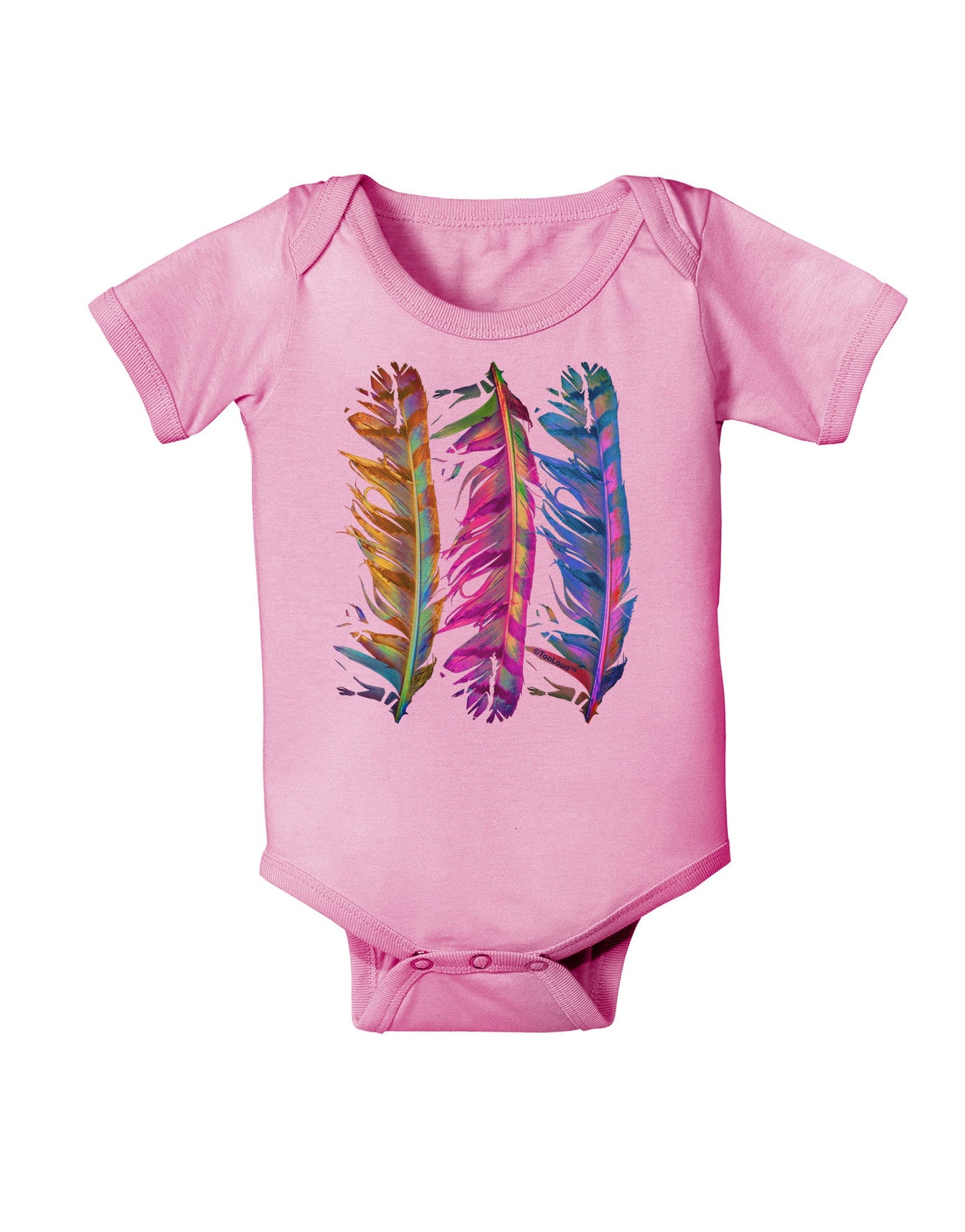 Magic Feathers Baby Romper Bodysuit-Baby Romper-TooLoud-Pink-06-Months-Davson Sales