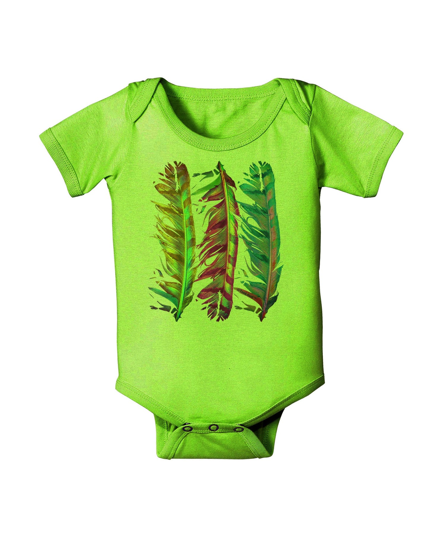Magic Feathers Baby Romper Bodysuit-Baby Romper-TooLoud-Lime-06-Months-Davson Sales