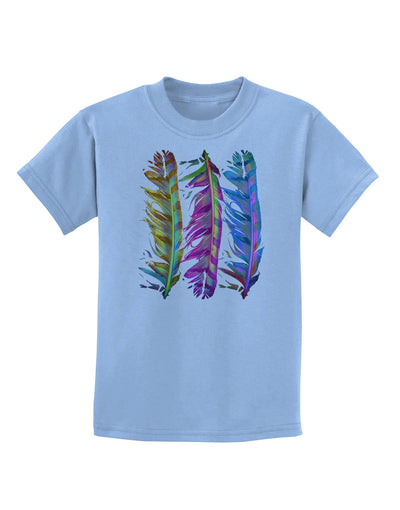 Magic Feathers Childrens T-Shirt-Childrens T-Shirt-TooLoud-Light-Blue-X-Small-Davson Sales