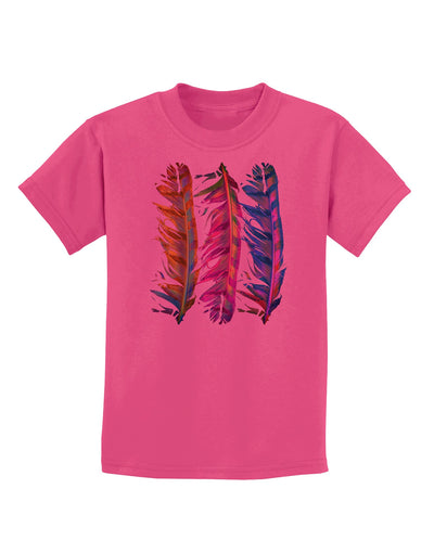 Magic Feathers Childrens T-Shirt-Childrens T-Shirt-TooLoud-Sangria-X-Small-Davson Sales