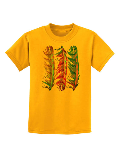 Magic Feathers Childrens T-Shirt-Childrens T-Shirt-TooLoud-Gold-X-Small-Davson Sales