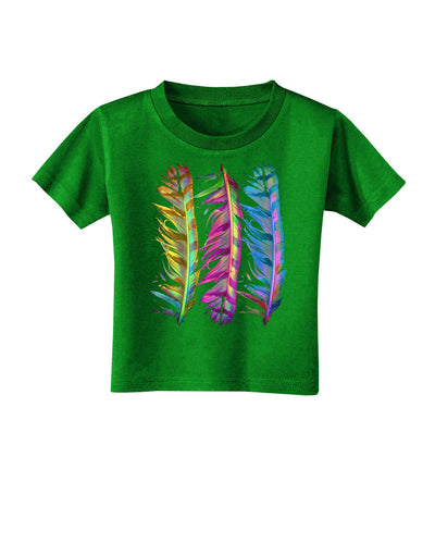 Magic Feathers Toddler T-Shirt Dark-Toddler T-Shirt-TooLoud-Clover-Green-2T-Davson Sales