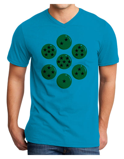 Magic Star Orbs Adult V-Neck T-shirt by TooLoud-Mens V-Neck T-Shirt-TooLoud-Turquoise-Small-Davson Sales