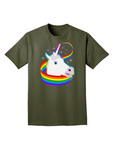 Magical Horn Rainbow Unicorn Adult Dark T-Shirt-Mens T-Shirt-TooLoud-Military-Green-Small-Davson Sales